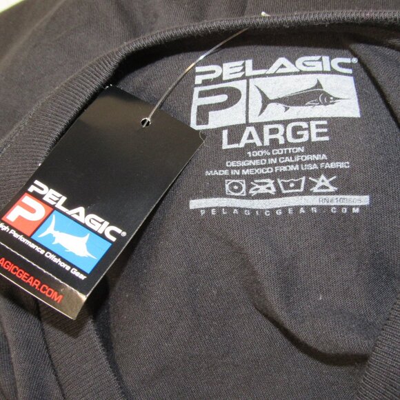 NWT Pelagic Dorado Hex Deluxe Print Short Sleeve T Shirt L Fishing Performance - Picture 3 of 3